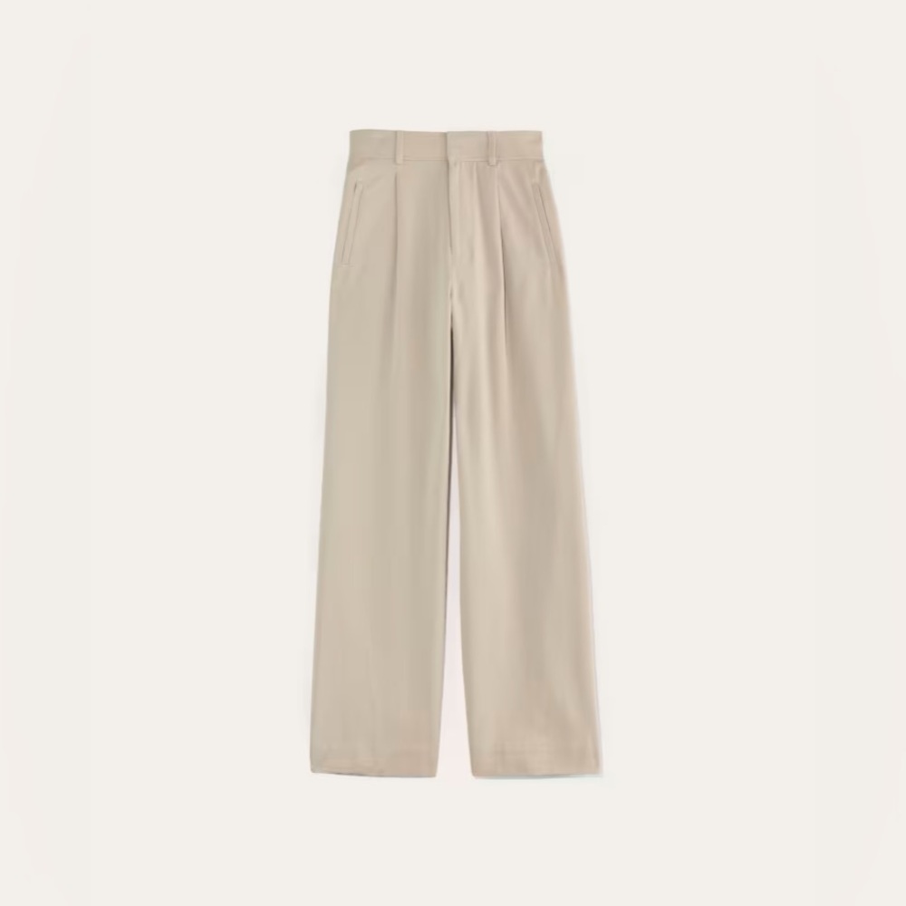 Everlane Draper Pleated Pant in Buttersmooth, Sandstone Sz 4R